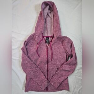 Champion Women's Zip Up Hoodie- Heathered Pink- Small